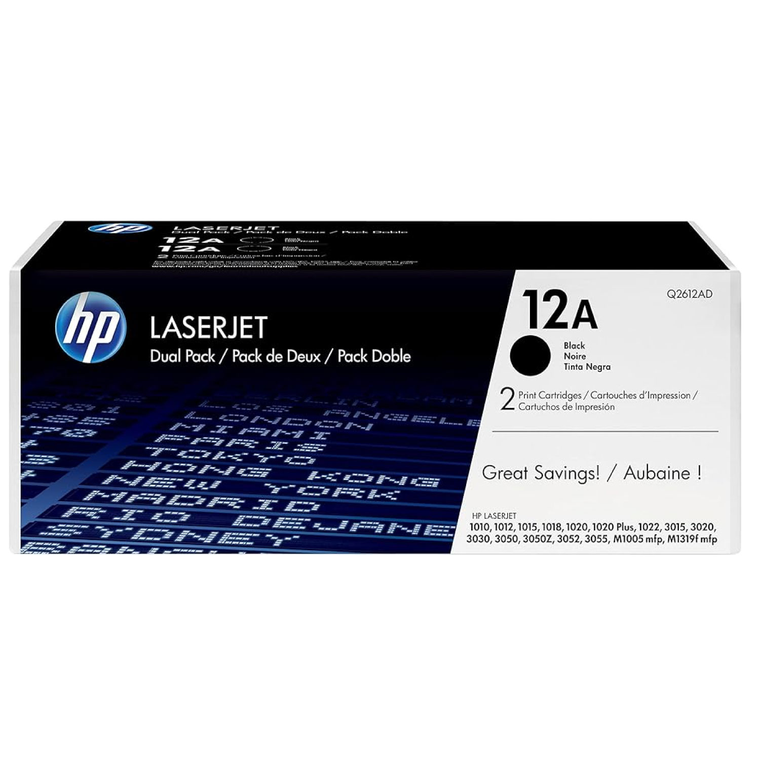 Ripley - PACK X 2 TÓNER HP Q2612AD (12AD) NEGRO - ORIGINAL