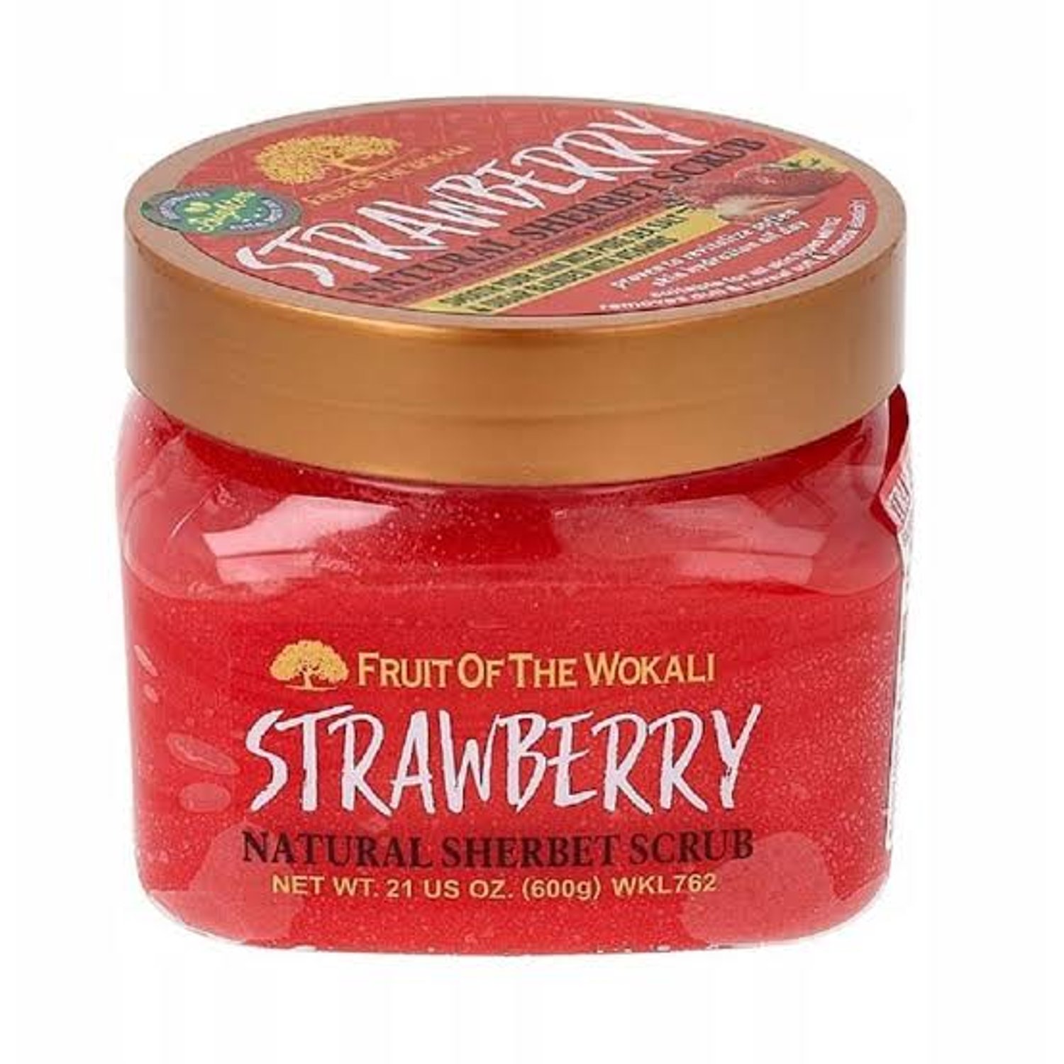 EXFOLIANTE NATURAL WOKALI SHERBET SCRUB STRAWBERRY 600 GR - 1