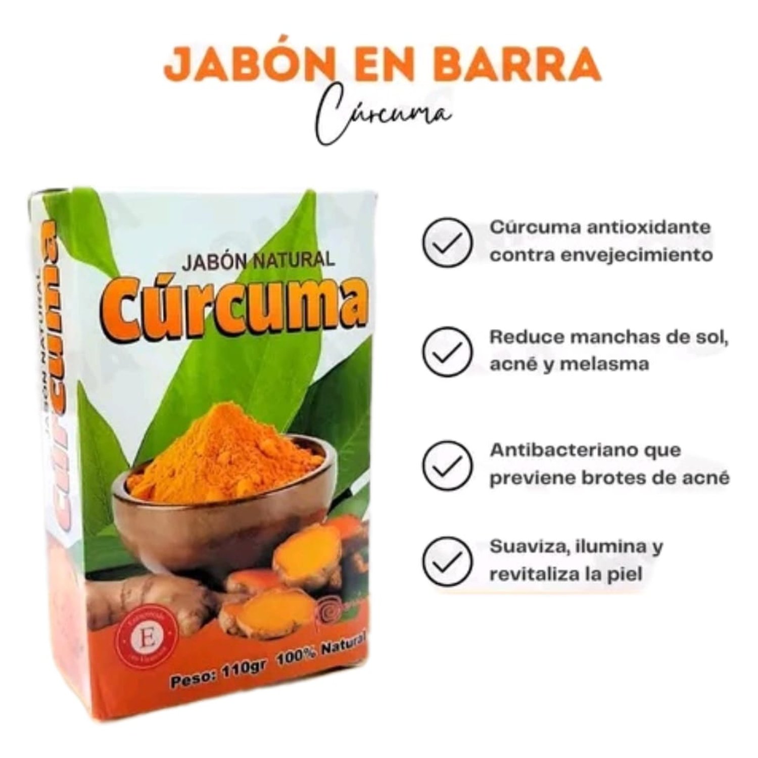 JABÓN DE CÚRCUMA NATURAL 110G - 2