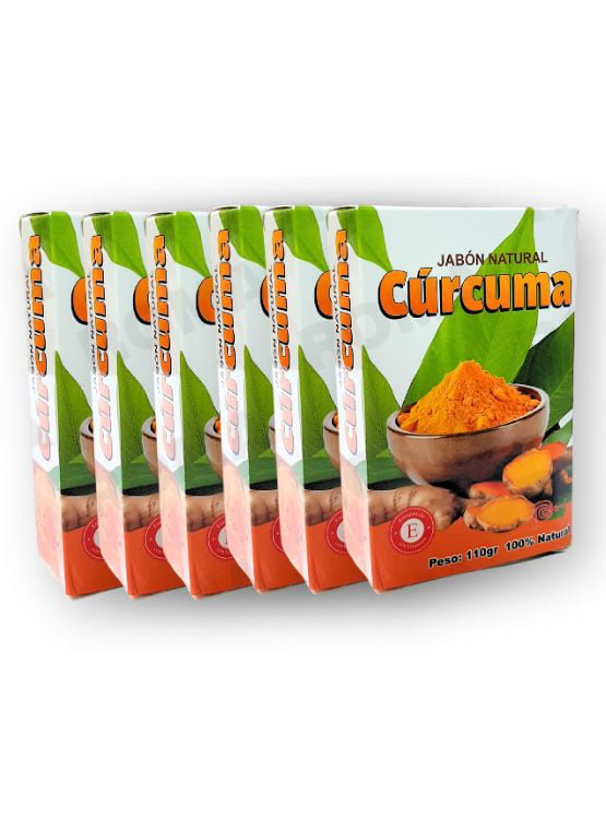 6 JABONES EN BARRA DE CÚRCUMA 660G - 1