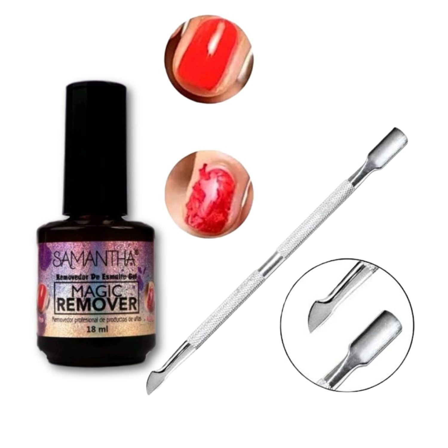 PACK MINI LÁMPARA DE UÑAS + REMOVEDOR DE GEL + REPUJADOR - 4