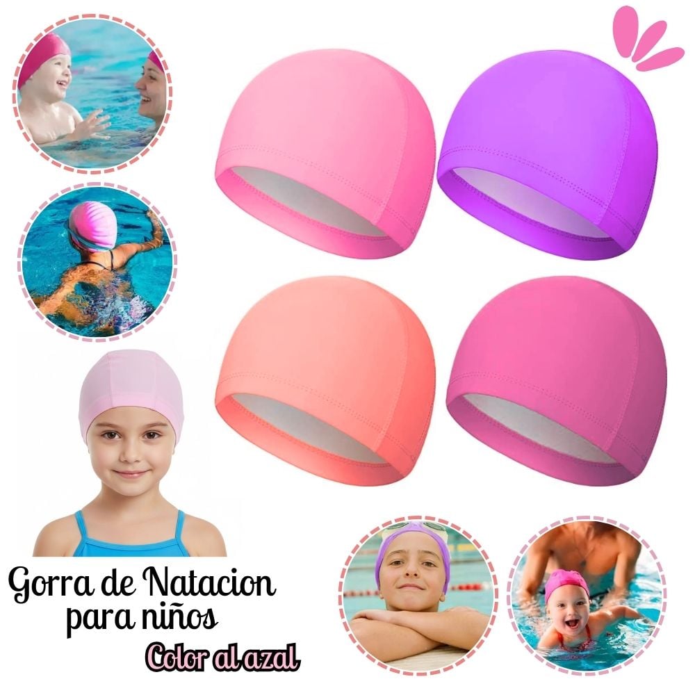 GORRO DE NATACION PARA NIÑOS DE TELA - RS - 1