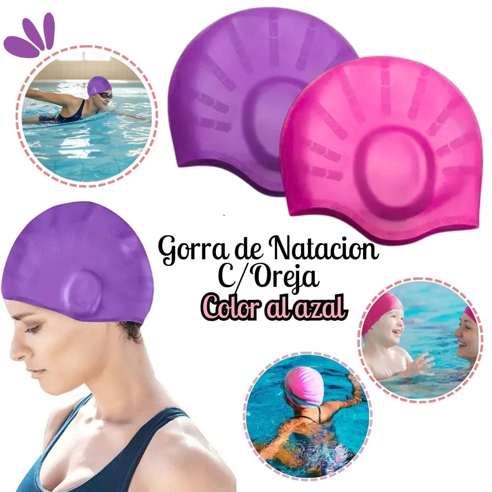 GORRO CON OREJA PARA NATACION-RM - 1