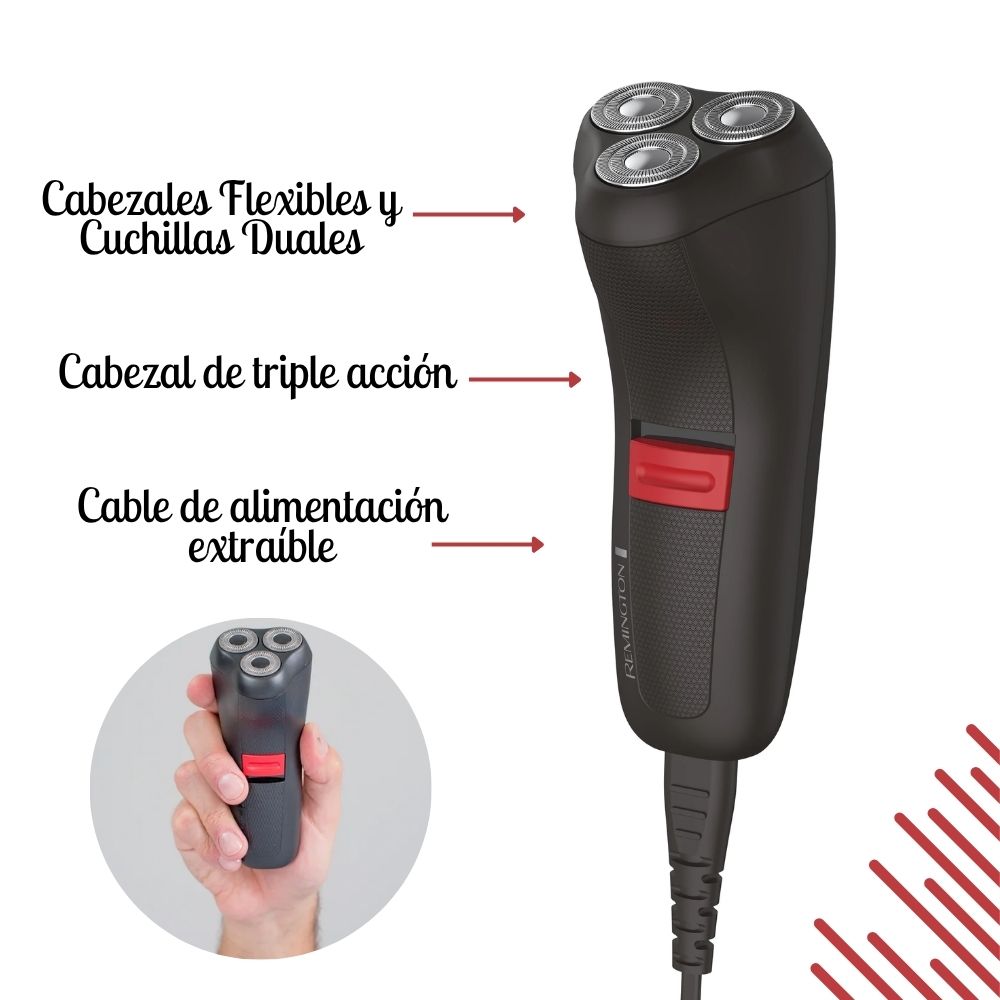 AFEITADORA REMINGTON R0050 ROTATIVA NEGRO - 2