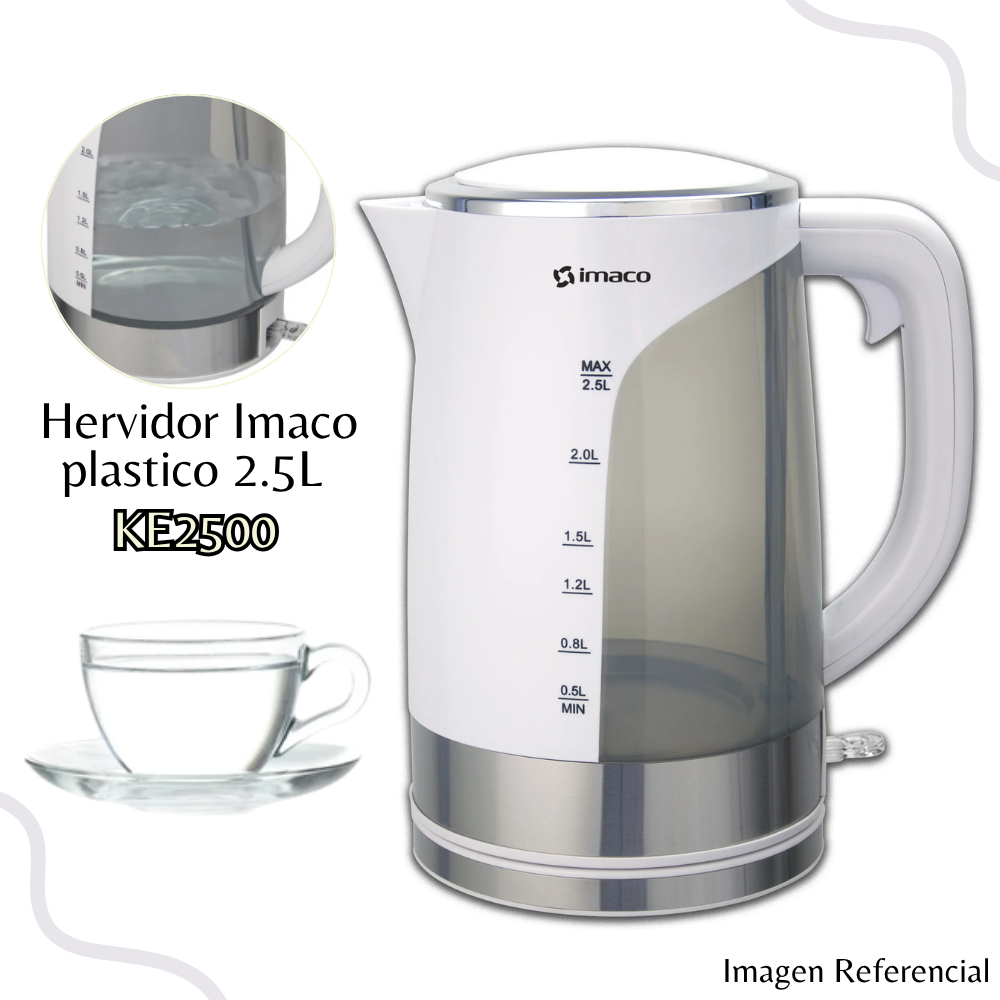 HERVIDOR ELECTRICO IMACO DE 2.5 LT DE 2200W - KE2500 - 1