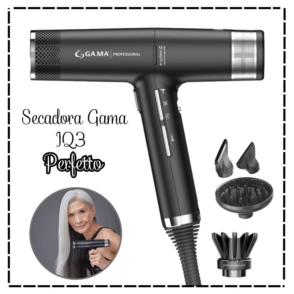 SECADORA PROFESIONAL IQ3 PERFETTO BLACK 220V - 1