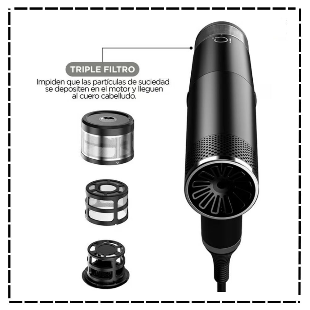 SECADORA PROFESIONAL IQ3 PERFETTO BLACK 220V - 4