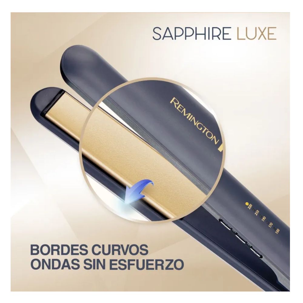 ALISADORA REMINGTON SAPPHIRE LUXE + CEPILLO + TERMO PROTECTOR - S5805 - 6