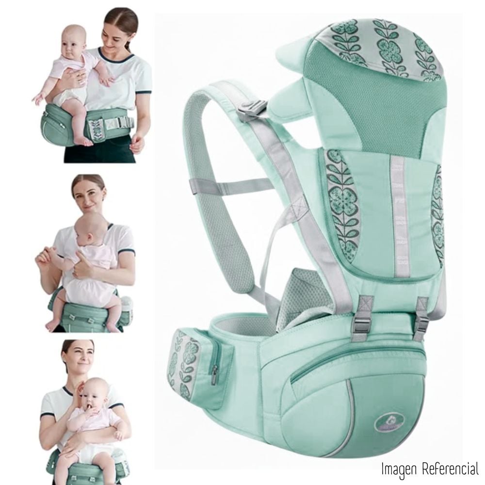 CANGURO ERGONÓMICO PREMIUN PARA BEBÉ - VERDE - 4