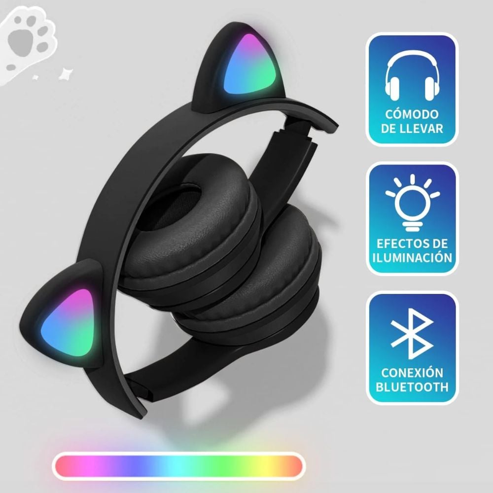 AUDIFONOS CAT GAMING CON LUZ LED STN-28 - 5