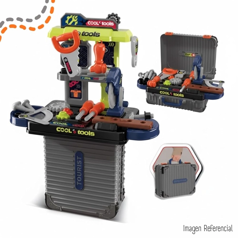 JUGUETE KIT DE HERRAMIENTAS PARA NIÑOS MALETA RUEDAS - 5