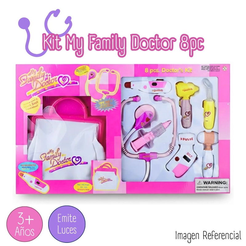 SET DE DOCTORA 'MY FAMILY DOCTOR' 8 PC - ROSADO - 1