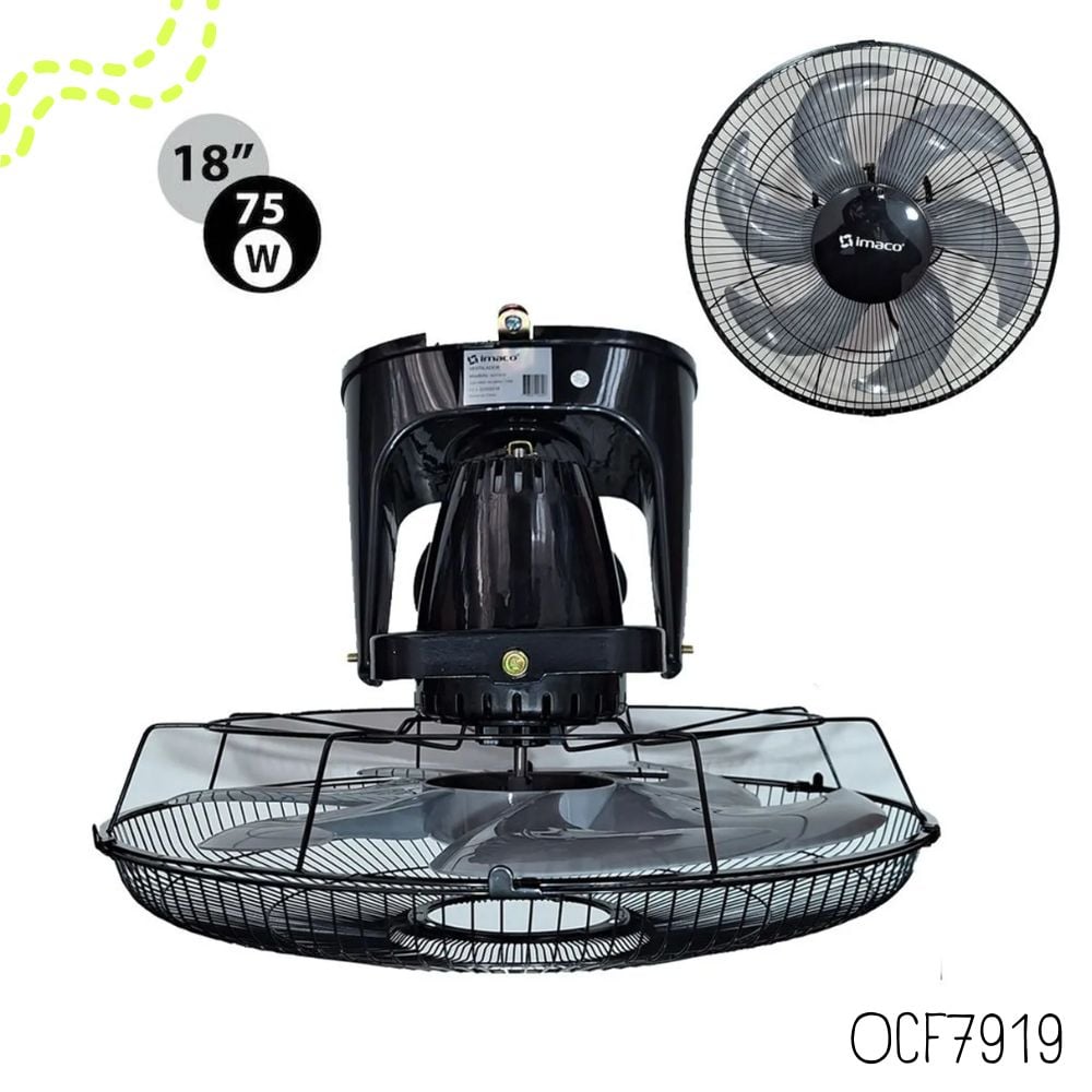VENTILADOR DE TECHO ORBITAL 360° OCF7919 NEGRO - 2
