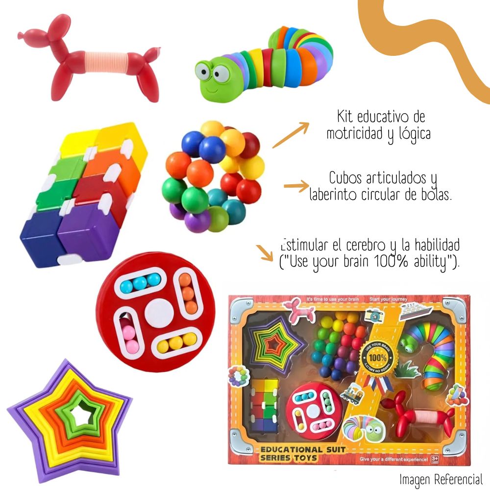 SET DE 6 JUGUETES SENSORIALES EDUCATIVOS - 2