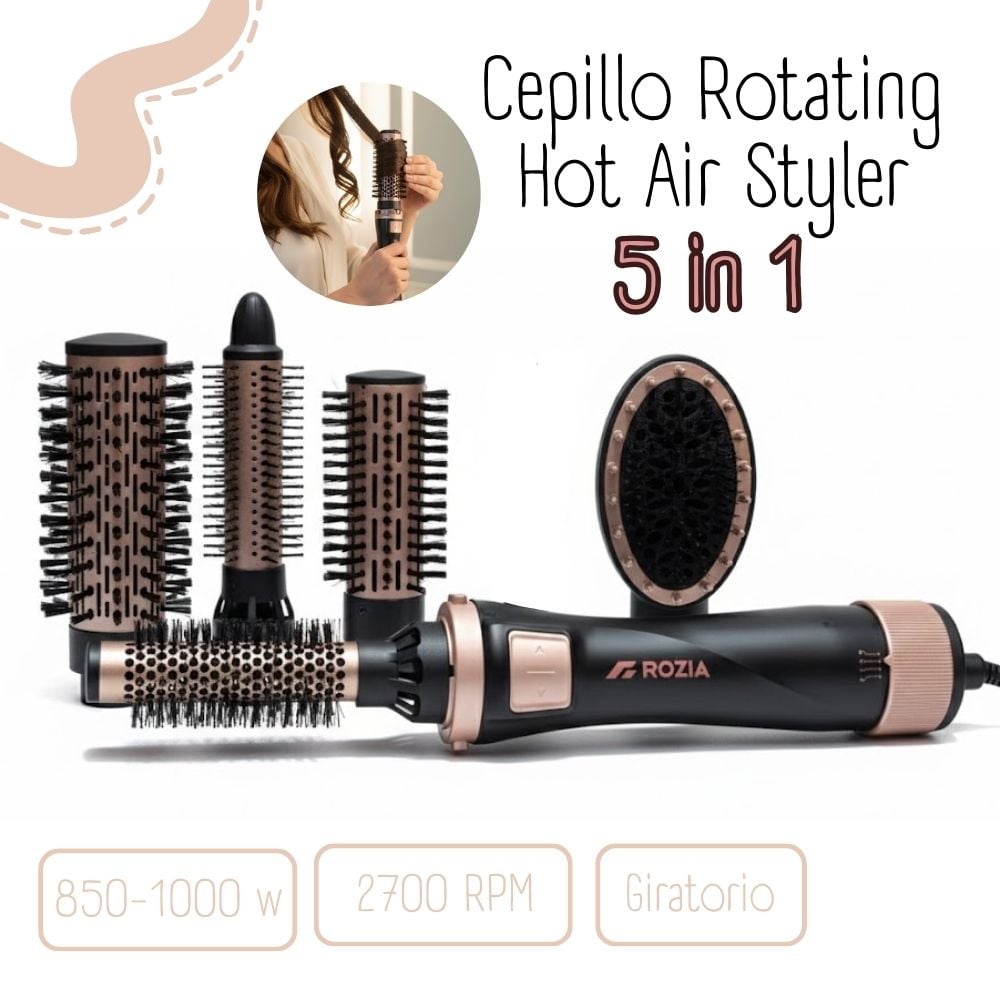 CEPILLO ROTATING HOT AIR STYLER ROZIA 5 EN 1 - HC8115 - 1