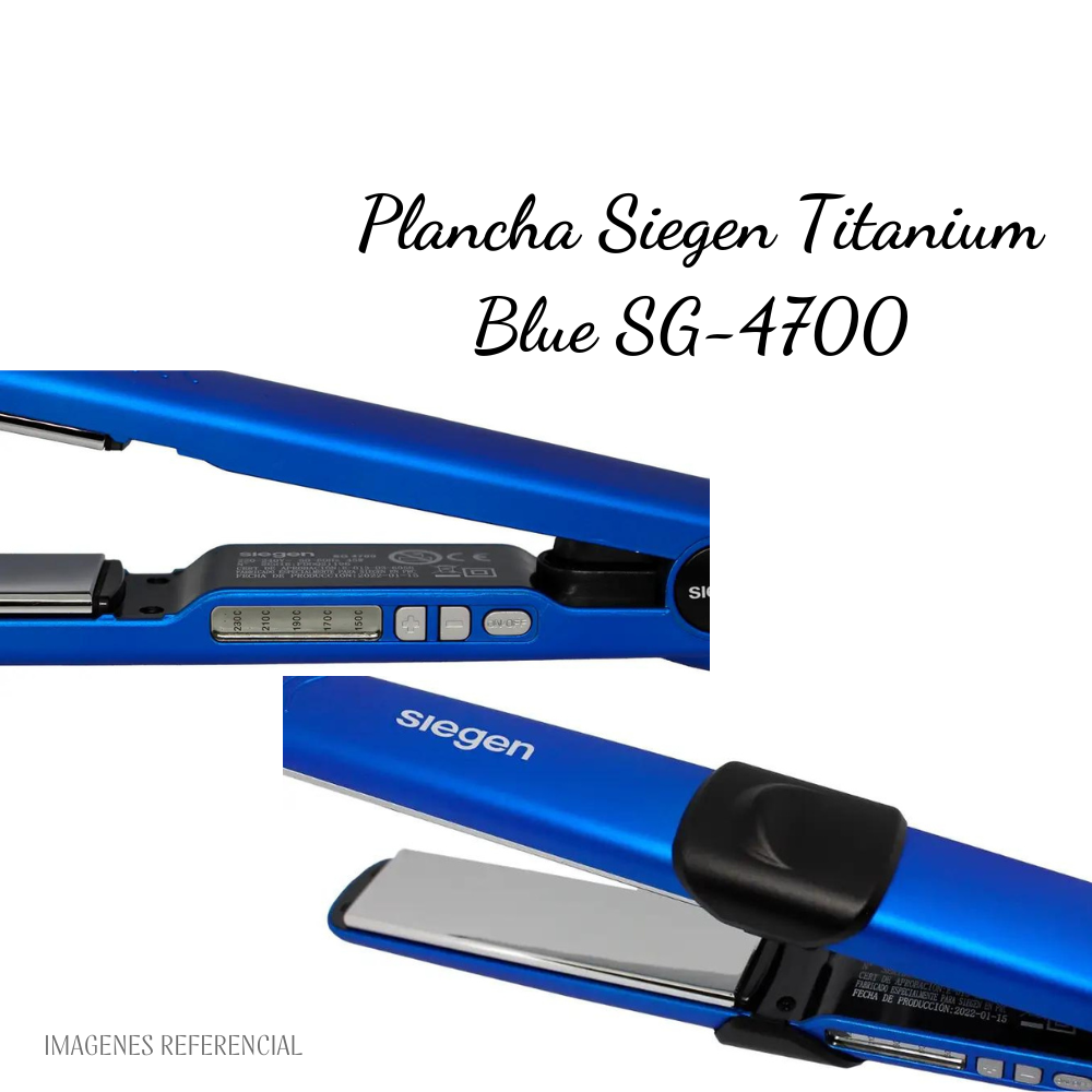 PLANCHA ALISADORA PROFESIONAL SIEGEN PLACAS FLOTANTES DE TITANIUM SG-4700 - 3