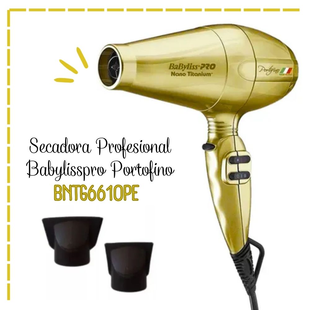 SECADORA PROFESIONAL BABYLISSPRO PORTOFINO DORADO- BNT6610NPE - 1