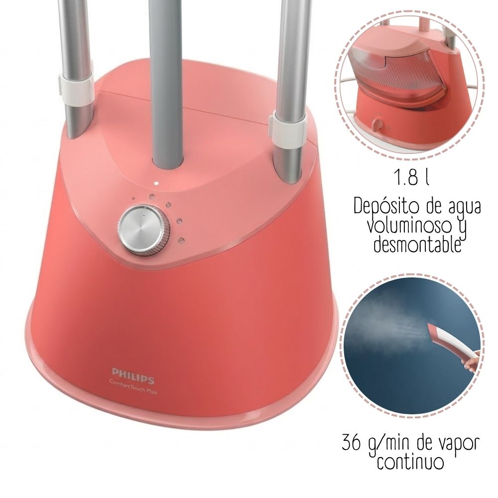 VAPORIZADOR DE PRENDAS PHILIPS 1800W TANQUE 1.8LT STE1020/40 - 2