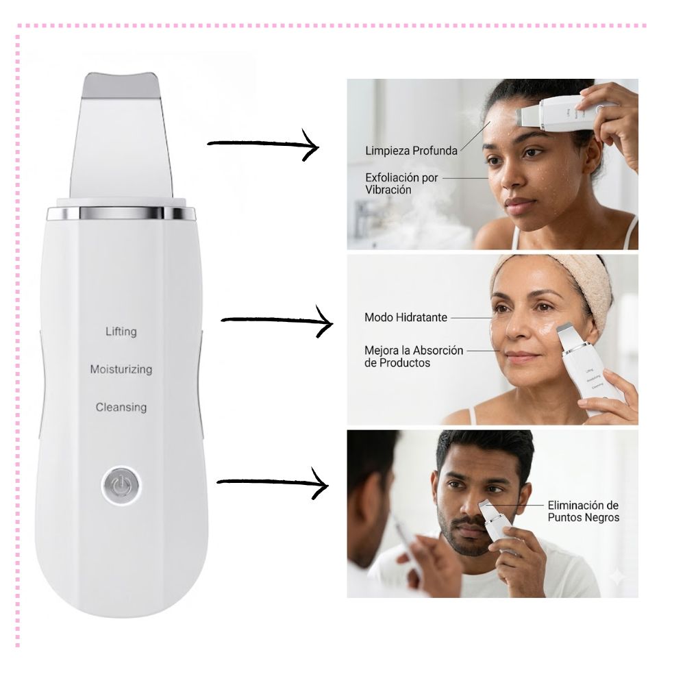 LIMPIADOR FACIAL ESPÁTULA ULTRASÓNICO - 3