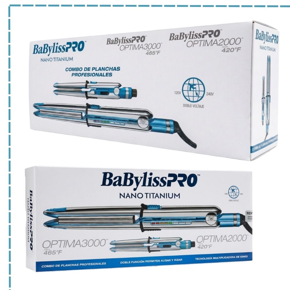 COMBO PLANCHAS PROFESIONALES PRO ÓPTIMA 2000 Y ÓPTIMA 3000 BABYLISSPRO - 4