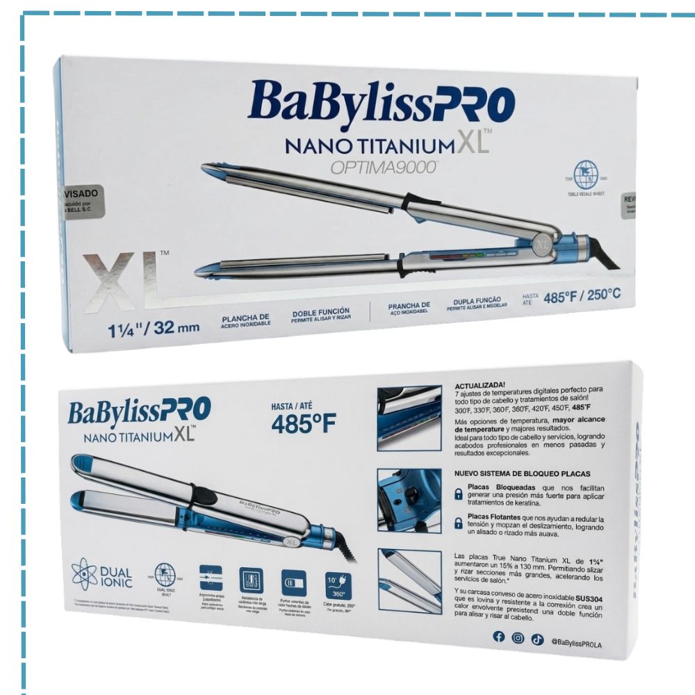 PLANCHA BABYLISSPRO OPTIMA 9000 XL NANOTITANIUM 1 1/4″ - 5