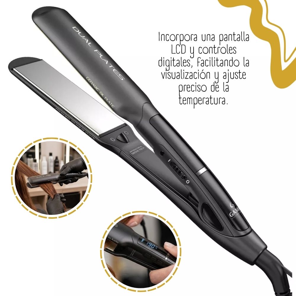 PLANCHA ALISADORA GAMA X-WIDE 4D PTC DUAL PLATES DIG. - 3