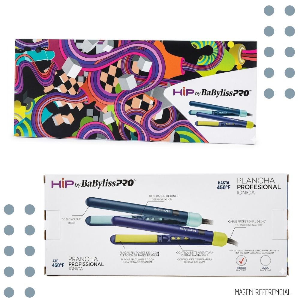 PLANCHA ALISADORA BABYLISSPRO HIP BY IÓNICA 1”- INDIGO - 5