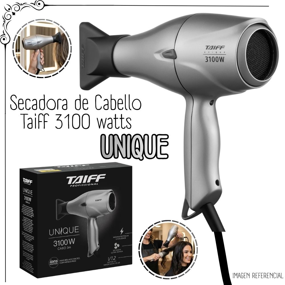 SECADORA PROFESIONAL DE CABELLO TAIFF UNIQUE - 3100 WATTS - 1