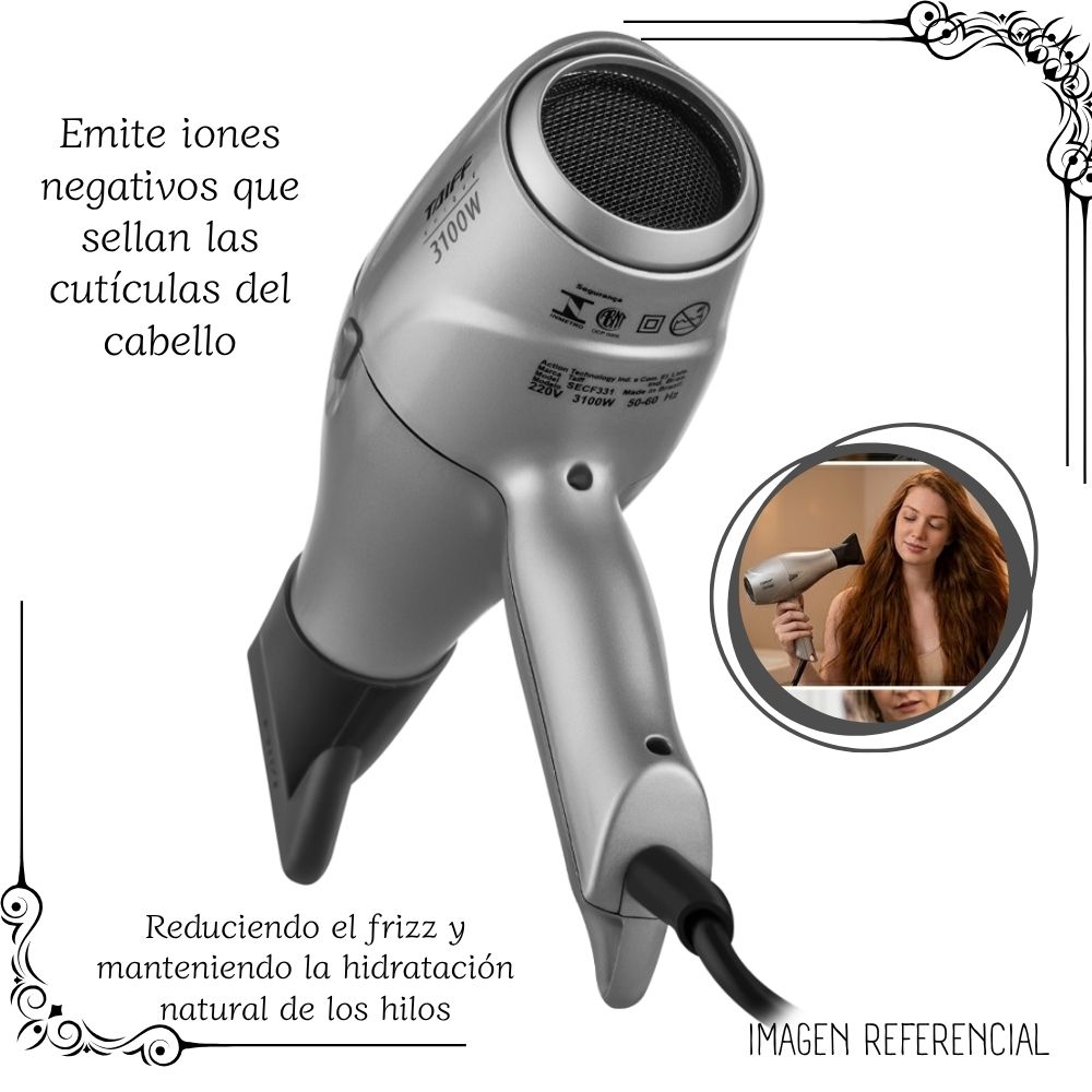 SECADORA PROFESIONAL DE CABELLO TAIFF UNIQUE - 3100 WATTS - 6