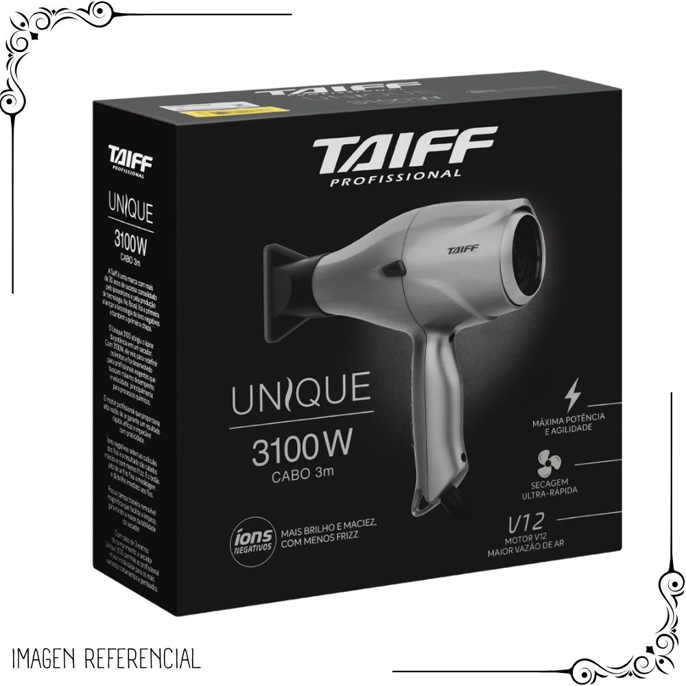 SECADORA PROFESIONAL DE CABELLO TAIFF UNIQUE - 3100 WATTS - 7