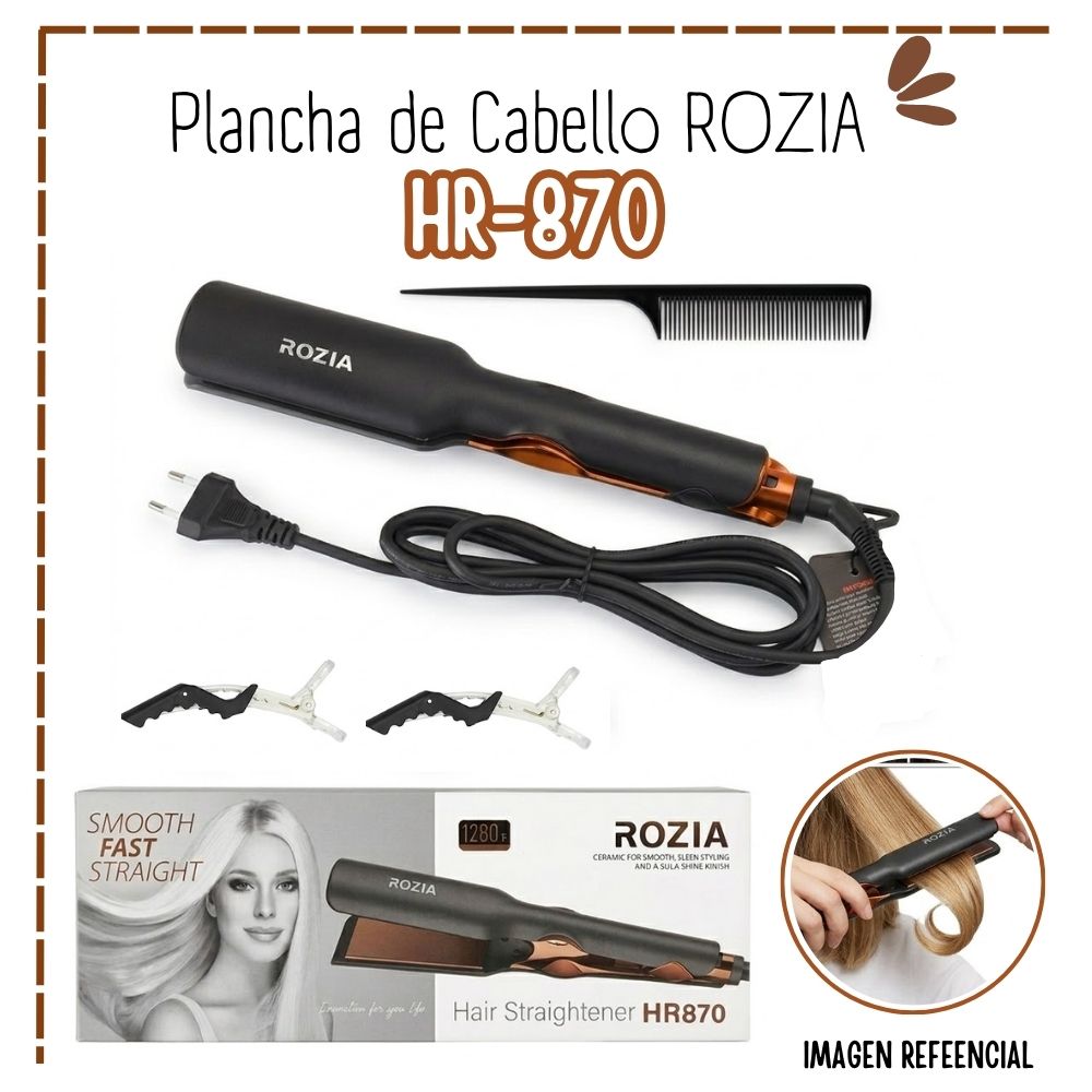 PLANCHA ALISADORA DE CABELLO ROZIA HR-870 - 1