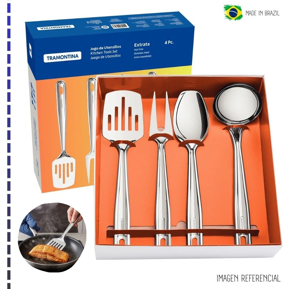 JUEGO DE UTENSILIOS TRAMONTINA EXTRATA 4 PIEZAS - 3
