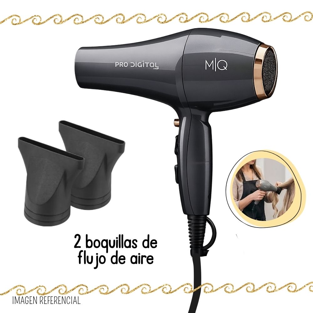 SECADOR PROFESIONAL DE CABELLO MQ PRO DIGITAL - 2600W - 4