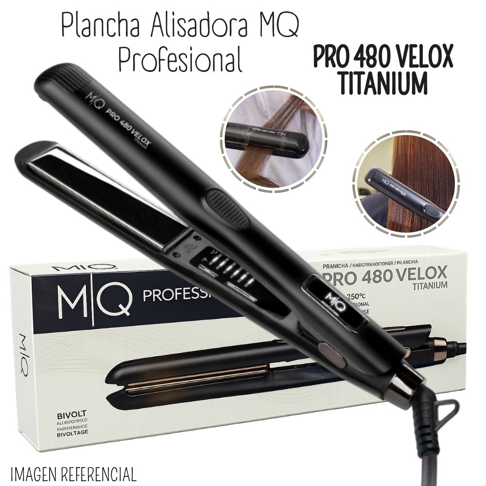 PLANCHA ALISADORA MQ PROFESIONAL PRO 480 VELOX TITANIUM - 1