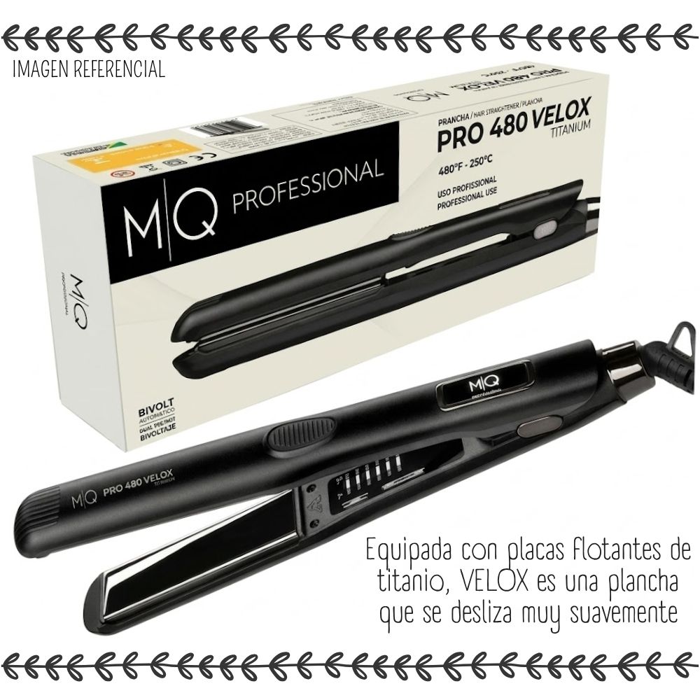 PLANCHA ALISADORA MQ PROFESIONAL PRO 480 VELOX TITANIUM - 4