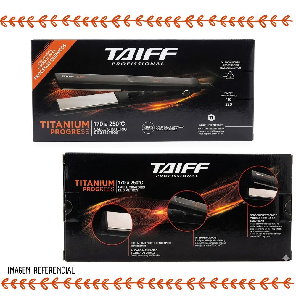 PLANCHA ALISADORA DE CABELLO TAIFF TITANIUM PROGRESS - 5
