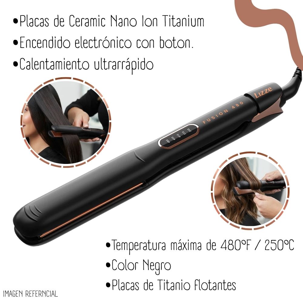 PLANCHA ALISADORA PROFESIONAL LIZZE FUSION 480 - 2