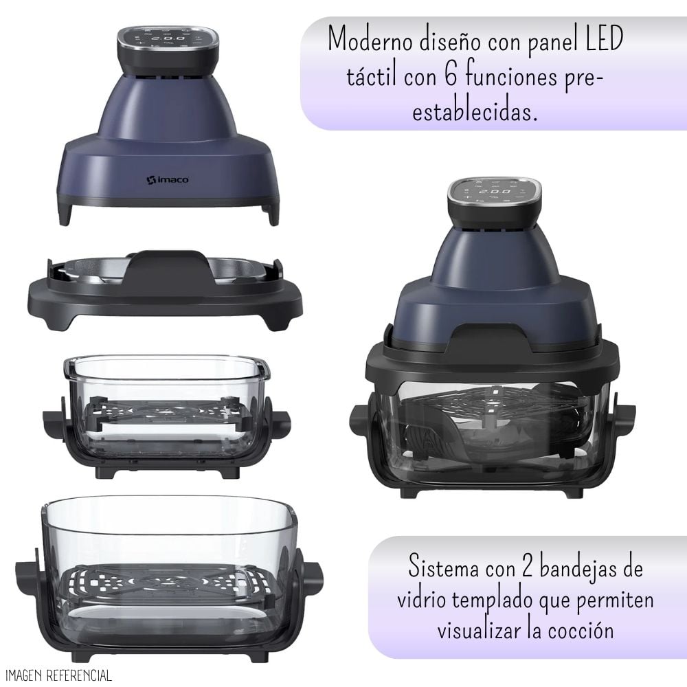 FREIDORA DE AIRE IMACO DUAL GLASS PRO 6 L – AF1524VD - 2