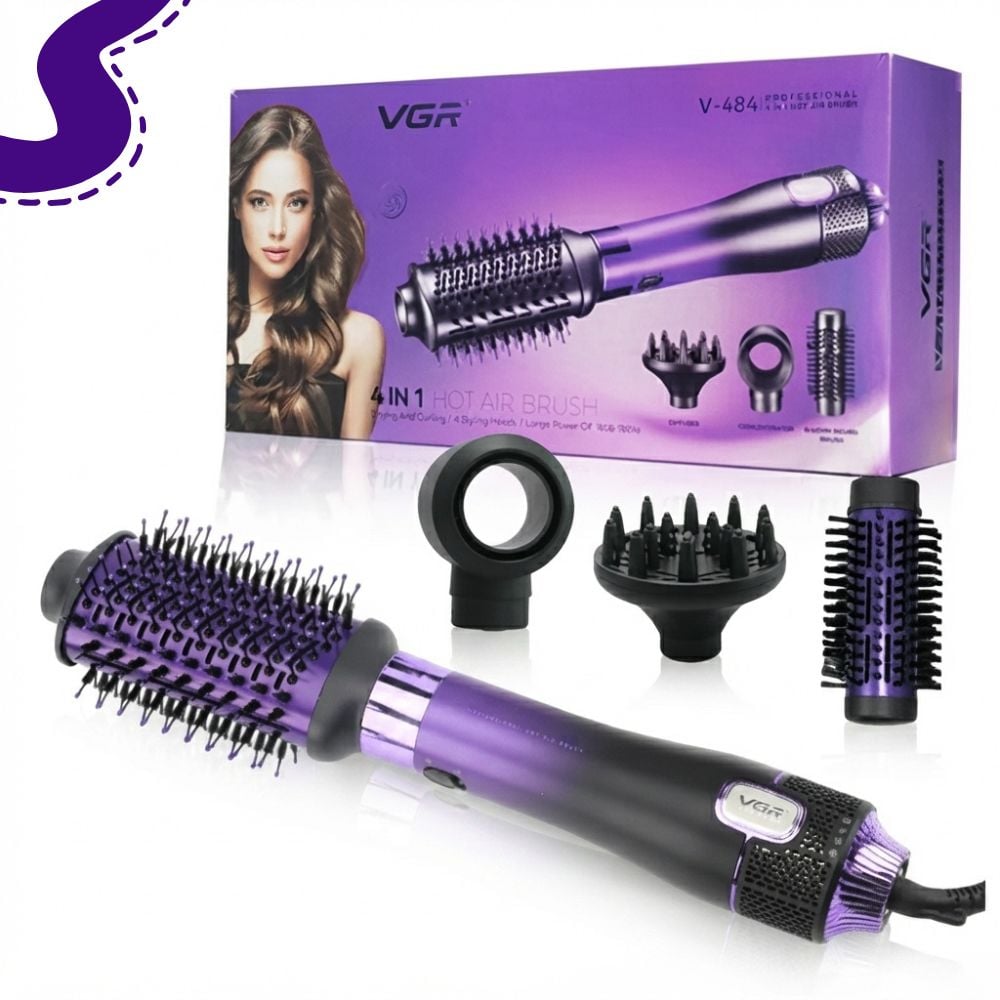 CEPILLO SECADOR 4 EN 1 VGR MORADO - V-484M - 5