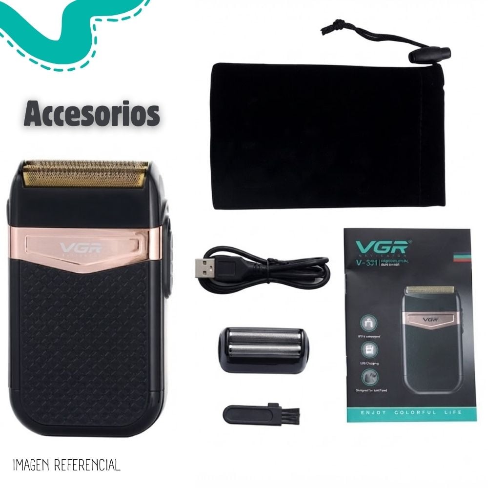 MINI AFEITADOR SHAVER VGR INALÁMBRICO V-331 - 2