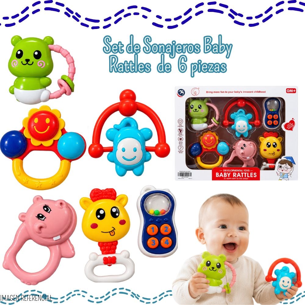 SET DE SONAJEROS BABY RATTLES – 6 PIEZAS - 1