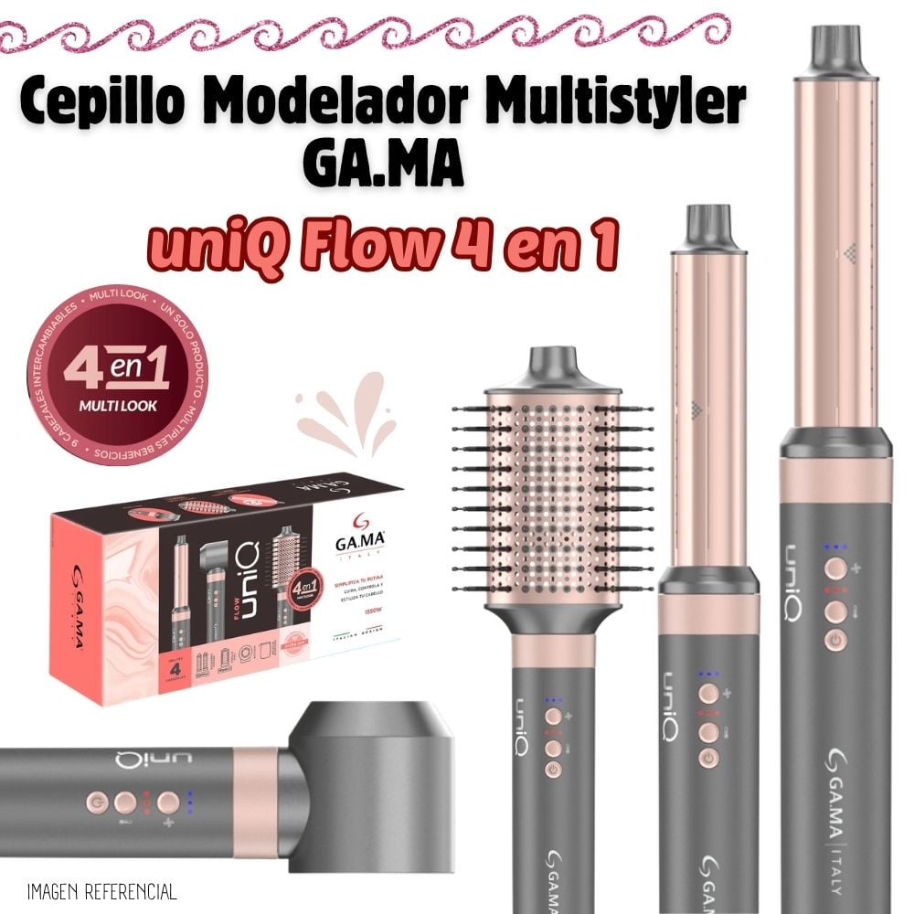 CEPILLO MODELADOR MULTISTYLER GA.MA UNIQ FLOW 4 EN 1 - HDCBR0000000666 EL CEPILLO SECADOR MULTISTYL - 1