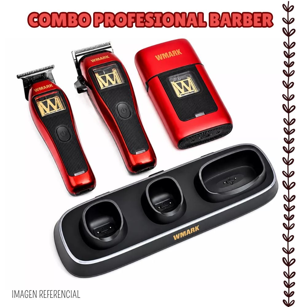 WMARK PREMIUM VECTOR HAIR CLIPPER CORDLESS - NGX1 KIT - 6