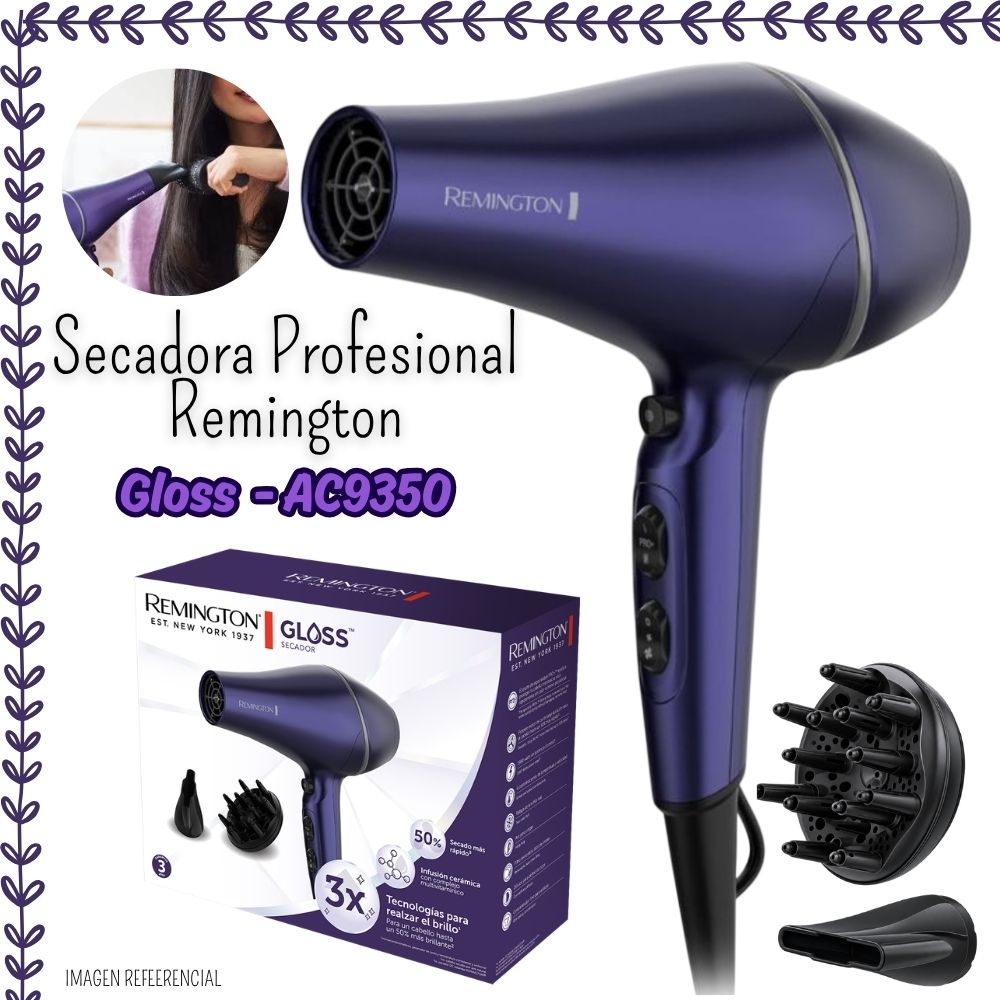 SECADORA DE CABELLO REMINGTON GLOSS AC9350 - 1