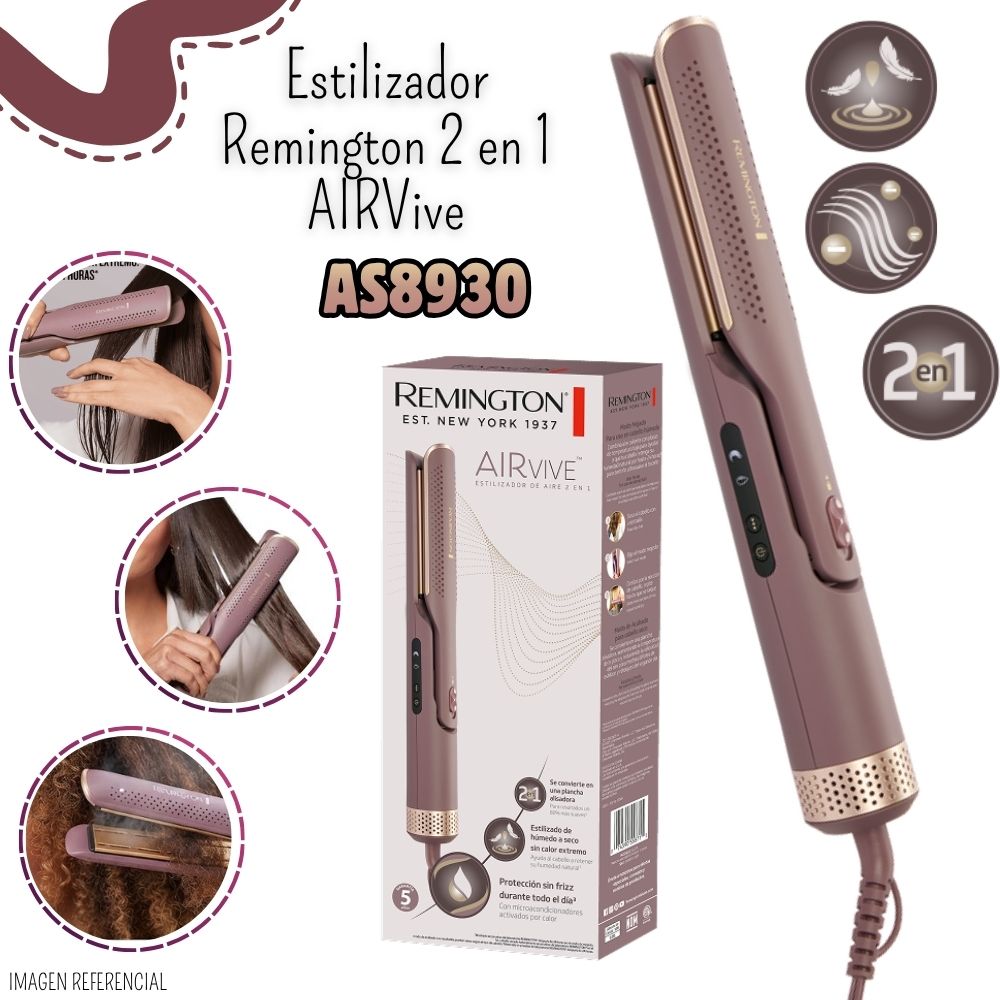ESTILIZADOR DE AIRE 2 EN 1 REMINGTON AIRVIVE SECA Y ALISA - AS8930 - 1