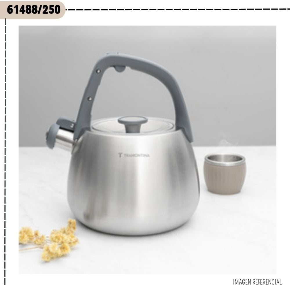 TETERA TRAMONTINA DE ACERO INOXIDABLE 2.5 LT - 61488/250 - 4