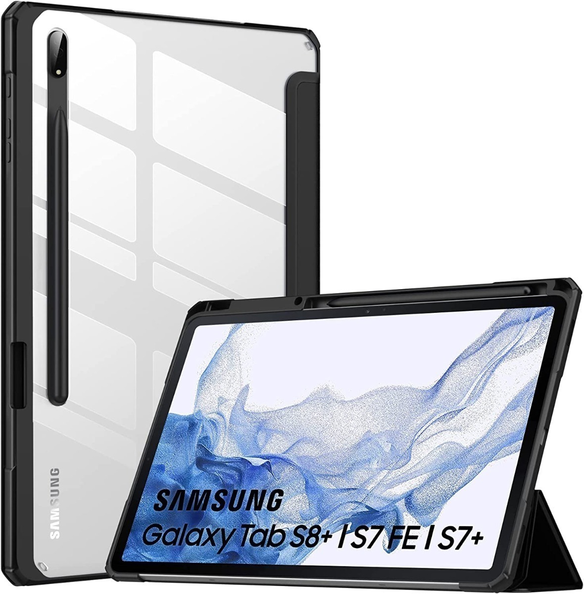 CASE GALAXY TAB S7 FE T730 T735 MOKO 12.4" + PEN HOLDER - 1
