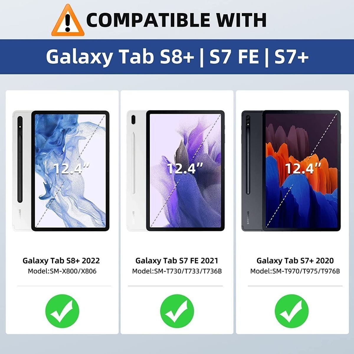 CASE GALAXY TAB S7 FE T730 T735 MOKO 12.4" + PEN HOLDER - 2