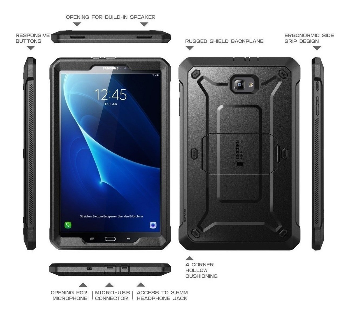CASE GALAXY TAB A T580 T585 SUPCASE 10.1" PROTECTOR 360° - 5