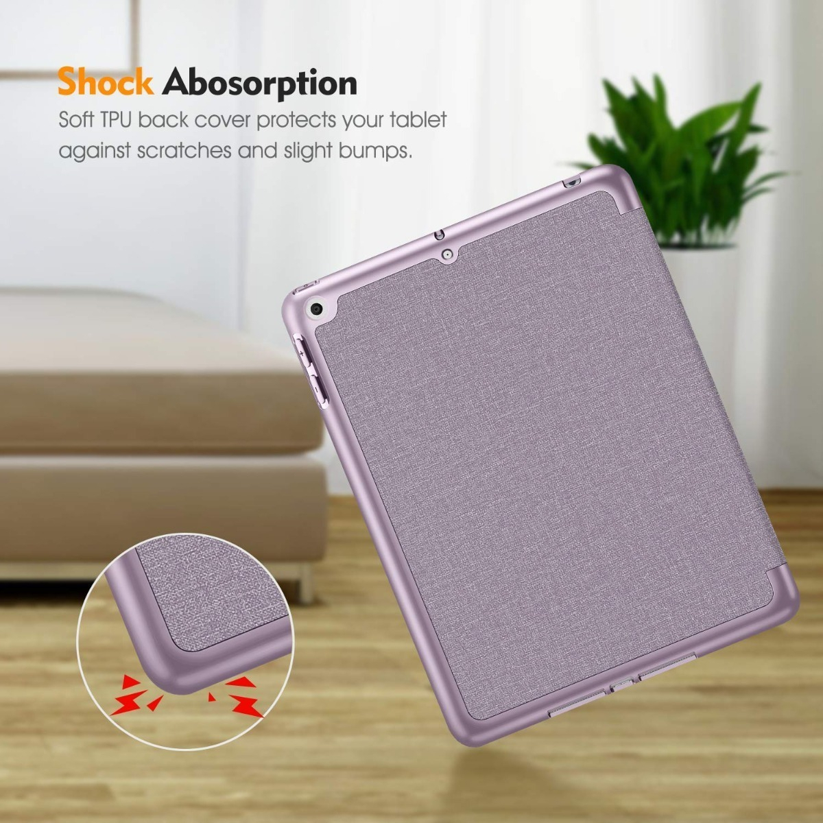 CASE IPAD 8GEN 2020 A2270 A2429 FINTIE 10.2" HOLDER LILA - 6